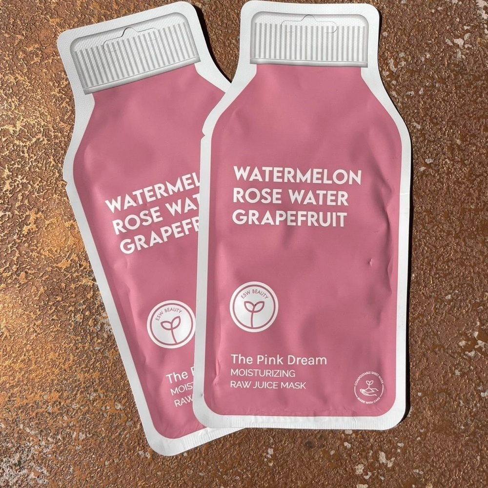ESW The Pink Dream Moisturizing Raw Juice Mask / comes with 2 / retail $5 each